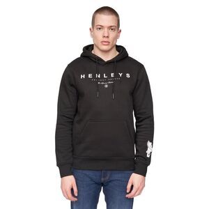 Henleys Mens Hentyme Logo Hoodie / Black